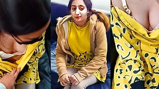 Pakistani Tiktoker Alizey Having Fun with BF and Enjoying Showing her Round Tits