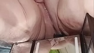 Mirror Squirting Gives That Hot Wet Pussy a Beating