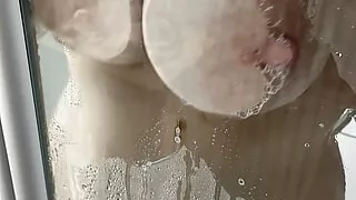 Me in the shower with my huge tits 85E Big Tits