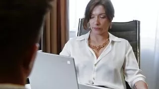 Lesbian Accountant Discovers She Loves Sucking Dick Gets Creampied - Sata Jones, Matthew Meier