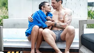 DADDY4K. Sexy teen argued with her BF and was off to fuck his Daddy very hard