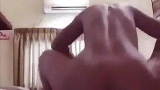 African Girl Riding Dick in the Hotel Room...