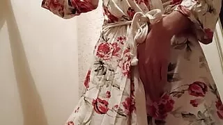 Our housekeeper doesn't know that we are looking on her as she masturbates in the kitchen