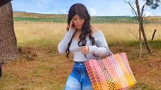 Big ass stepmom agrees to fuck a stranger in a public car