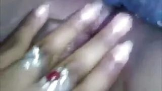 Cute African Girl Playing with Her Dirty Pussy