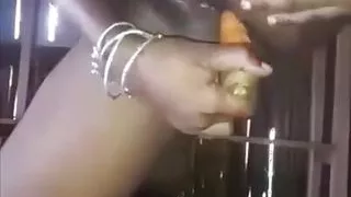 Anal Carrot and Squirt for African Beauty