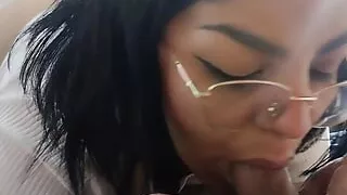 I fuck my chubby stepsister and cum on her