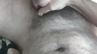 cumming on my chest