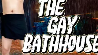 A gay man had sex with a lot of men in a gay bathhouse and swallowed a lot of cum