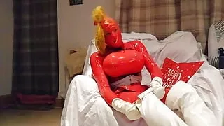 Alisons happy latex Christmas .