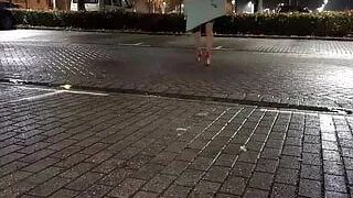 Encasement dressed and I piss in my business costume outside