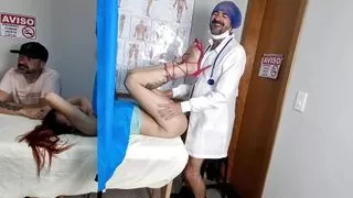Doctor plays with my pussy!