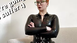 I own you: latex Domme's physical and psychological torment - full video on Veggiebabyy Manyvids