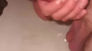Huge saggy balls hitting the bathtub floor.