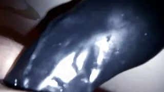 Jerked off with dildo in the ass