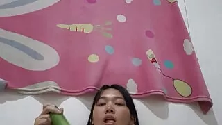 Ep 2 Stuffing a Cucumber with a and Playing Sexy in Front of the Camera