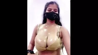 Young Horny Beautiful Girl Round Bigboobs Oil Massage Puffy Nipples Shaking Dirty Talks For Fuck