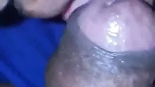 Guy Who Lived in Next Door Sucks My Big Dick and Balls