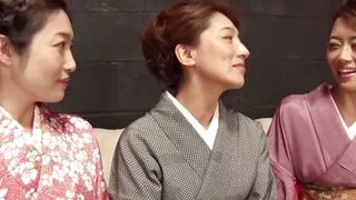 Japanese traditional kimono orgy with Maki Hojo and friends