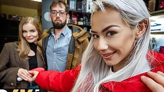 VIP4K. Me and Veronica Leal fucked a fake kinky king's chick Fibi Euro and played with his balls