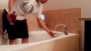 Generally tiding up the Bathroom Housechore work