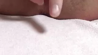 Virgin girl is fingering herself.Wet sounds