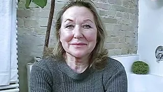 Horny Granny Naked in the Bathroom