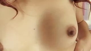 Naughty Asian Chick Plays with Her Hairy Cunt on the Bed and Takes a Shower