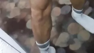 Hot German boy is playing infront mirror