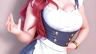 anime girl in sexy dance