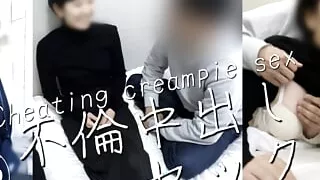 Double affair creampie sex. I had a erotic relationship with my wife's friend who I met by chance while working alone! (#340)