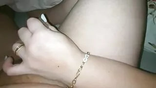 Step mom hand slip into step brother dick and give him a handjob