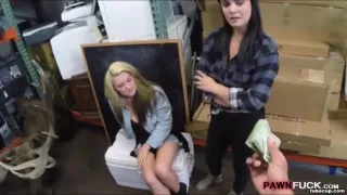 Two Lesbians Pawn Their Asses And Get Fucked For Money
