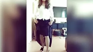 Classy & Elegant - White Blouse and Black Maxi Skirt