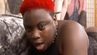 Fat Black Ghetto Whore Getting Her Face Totally Destroyed