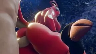 3D NSFW - Lewd Cranberry Female Demon