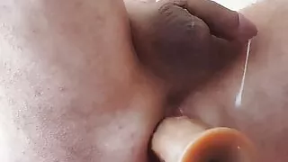 The Machine Fucks Me by Emptying the Cum From My Soft Cock