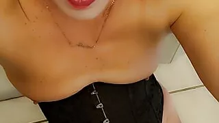 Blondy slut ready for a walk outside