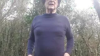 Black underwear and wig