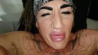 He fucks my giant pussy after I inflate it until it bursts