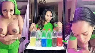 Tiktok Bottlechallenge with Sexy Stepmother - Leyne Rodriguez