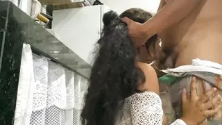 I teased a friend's husband while he was washing the dishes after Christmas dinner and he fucked me right there