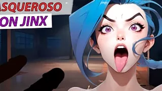 Spanish JOI CEI Extreme and disgusting with Jinx from League of legends.