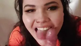 POV Blowjob! Cock Licking Cumshot!
