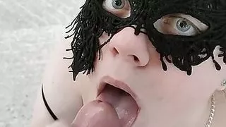 POV: Blowjob and cum swallowing. Cum on tits. Yummy.