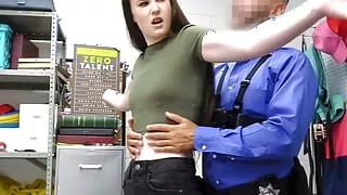 Shoplyfter - Beautiful Babe Athena Heart Obeys Every Order Of Security Guard To Get Out Of Trouble