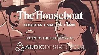 Submissive brat gets fucked by the lake Rough threesome with my girlfriend ASMR