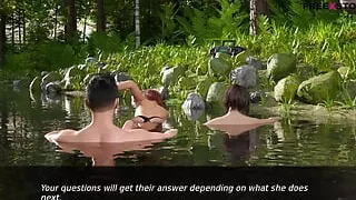 Dusklight Manor - Sex Scene 9 - Jhon Having Fun with Audrey & Lizzie and Fucked Audrey Inside River