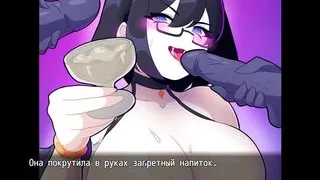 The bar patrons fill a glass with all their cum for Katherine to drink