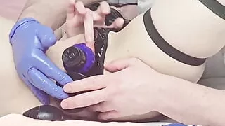 Stretching Me with the Monster Xxl Dildo and Inflatable Anal Butt Plug